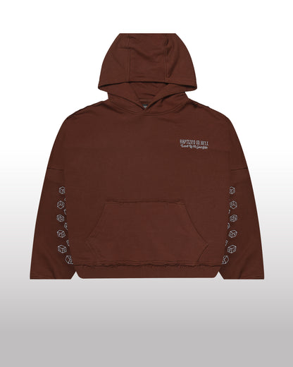 Baptized in Hell Hoodie Brown