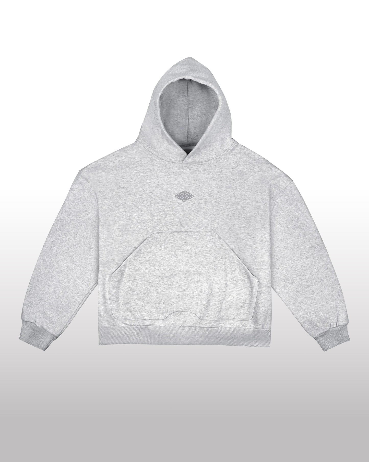 DIVENTION Rhombus Hoodie Light Grey