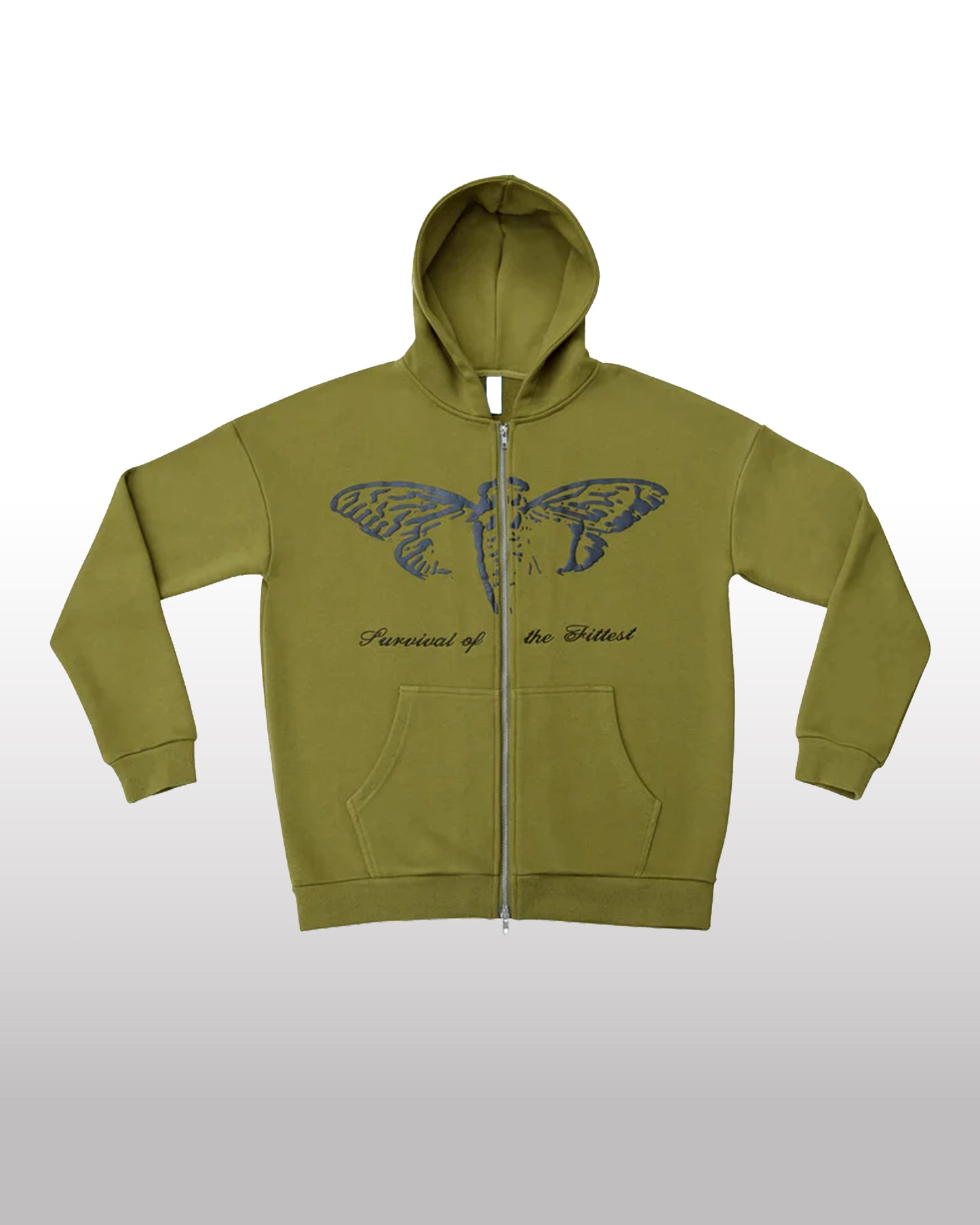 DIVENTION CICADA Zip Hoodie OLIV