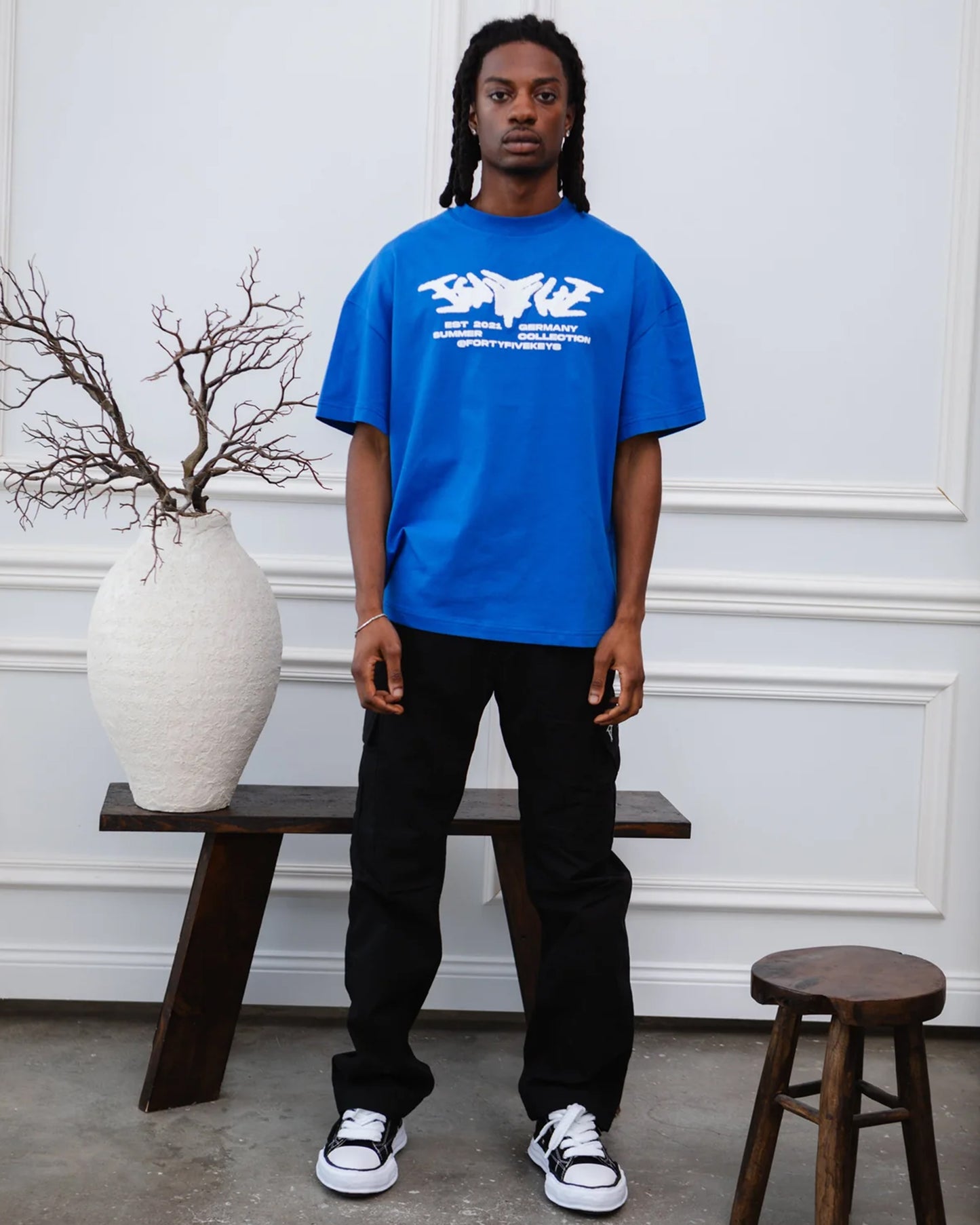 FORTYFIVE Statement Shirt Blue