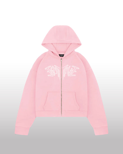 FORTYFIVE Zip Hoodie Pink