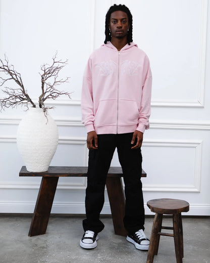 FORTYFIVE Zip Hoodie Pink