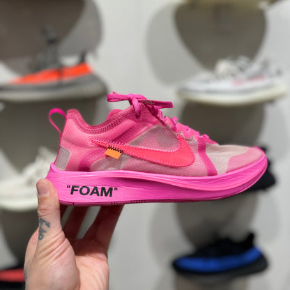 USED Nike Zoom Fly x Off-White Tulip Pink