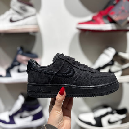 USED Nike Air Force 1 Low x Stussy Black